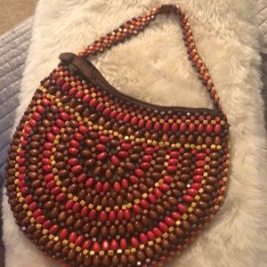 Beaded handmade shoulder bag